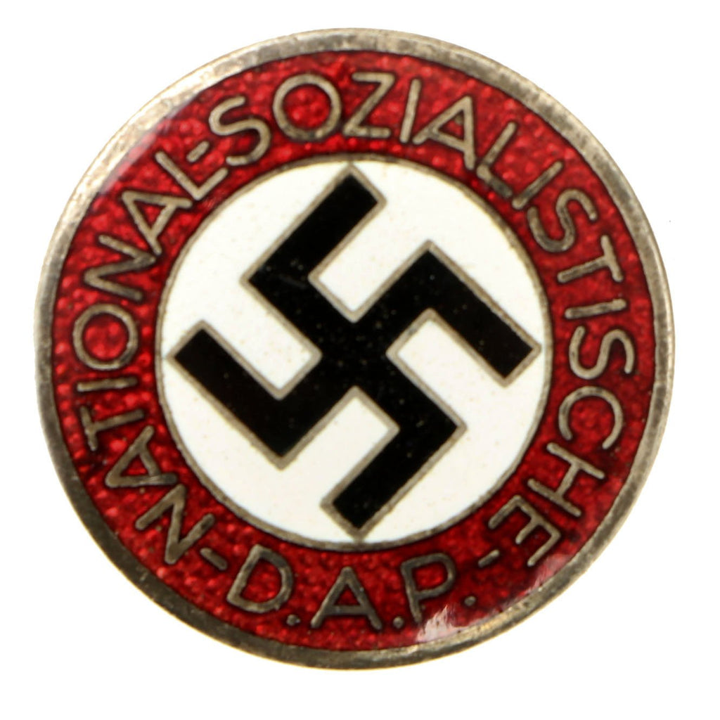 Original German NSDAP Party Enamel Membership Badge Pin by Gustav Brehmer- RZM M1/101 Original Items