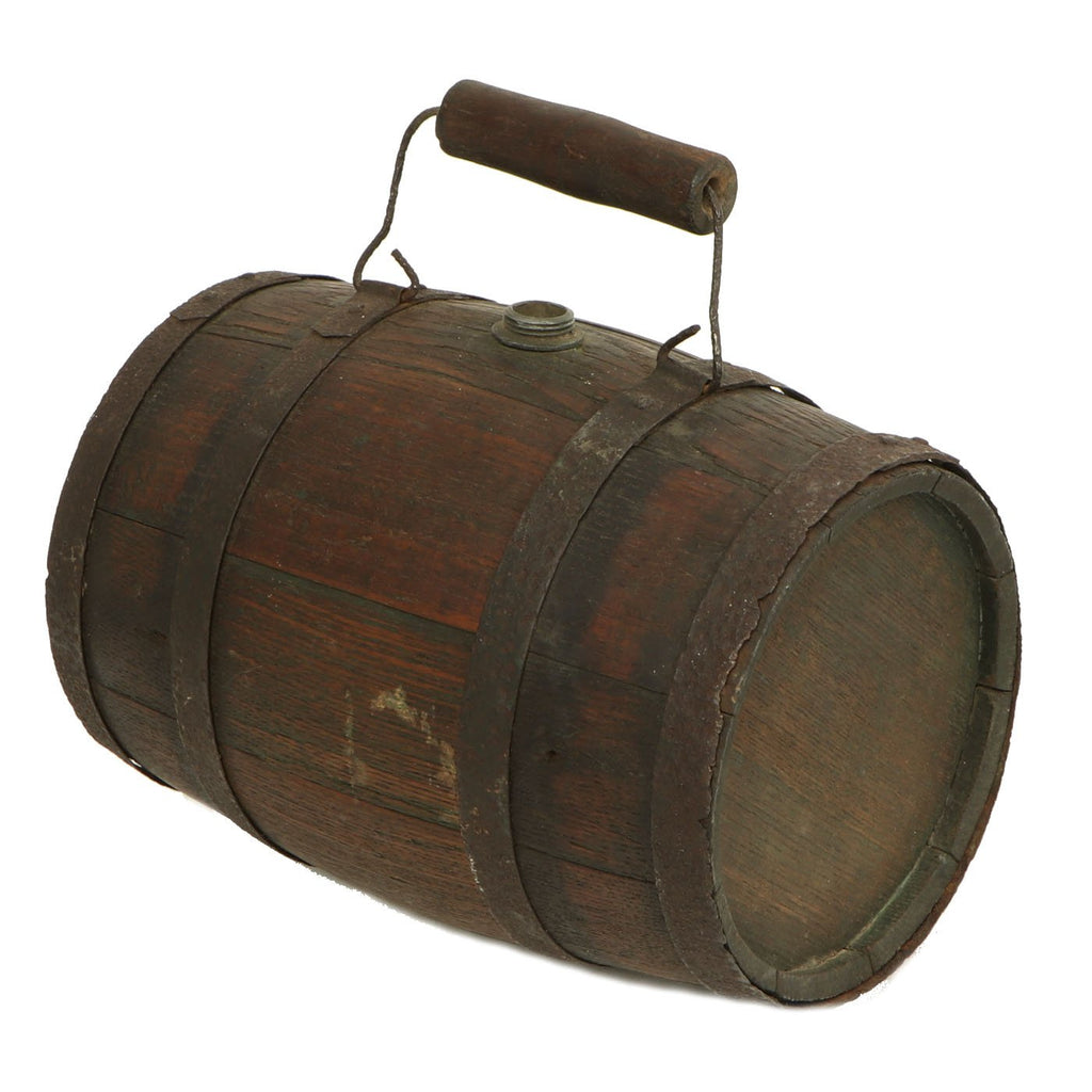 Original U.S. Early 19th Century Soldier's Camp Wood Barrel Canteen Original Items
