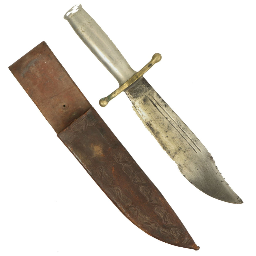 Original U.S. WWII Theater Modified Collins & Co. Legitimus No.18 Machete V44 Knife with Aluminum Handle Original Items