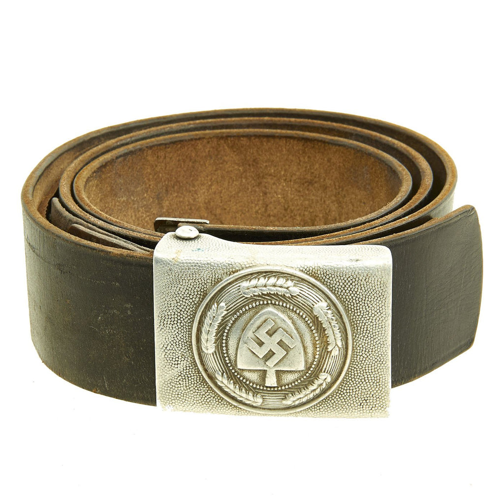 Original German WWII EM/NCO RAD Labor Service Belt with 1939 dated Aluminum Buckle - Reichsarbeitsdienst Original Items