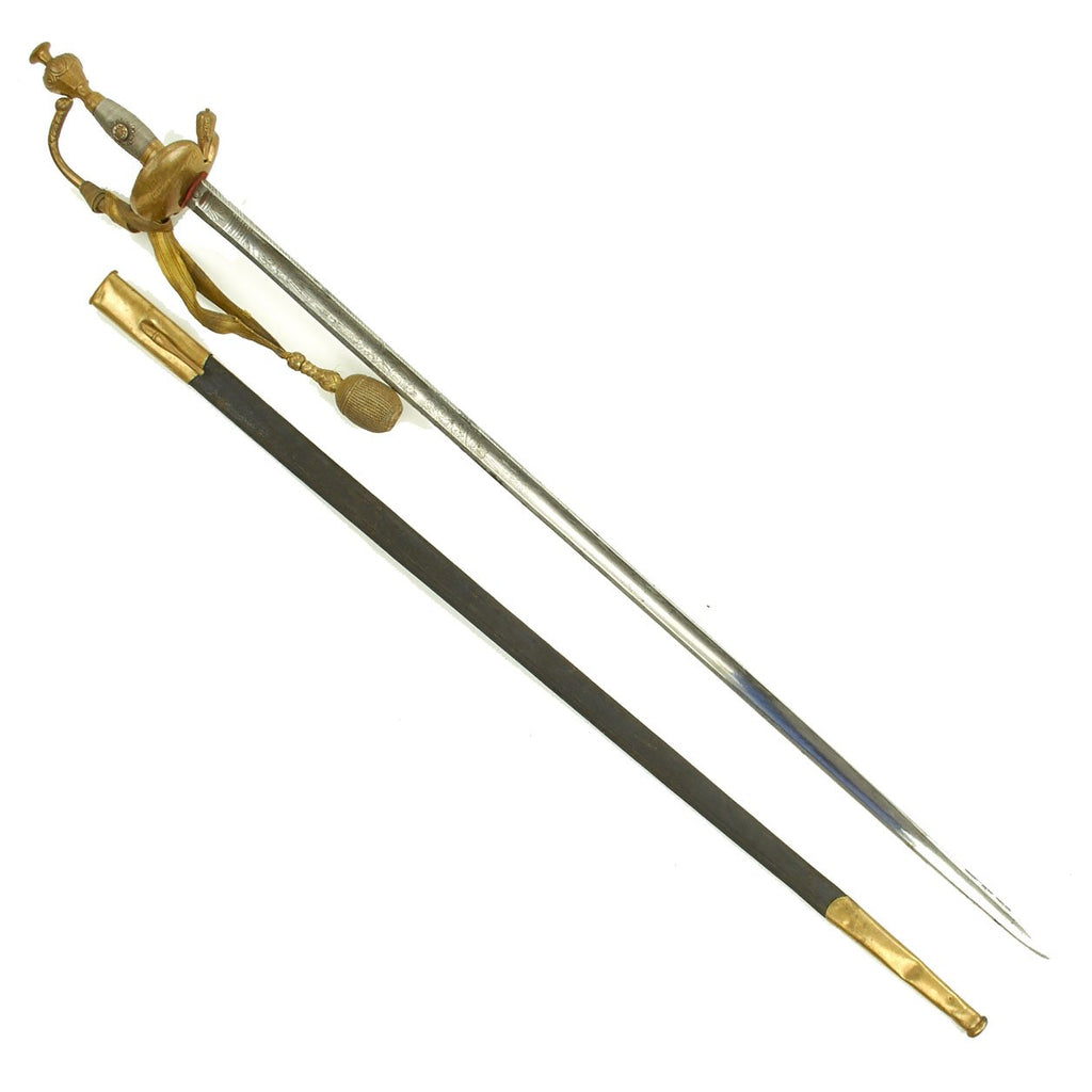 Original Prussian Court Degen Épée Sword named to Field Marshall Wilhelm von Hahnke by Eickhorn - Dated 1851 & 1898 Original Items