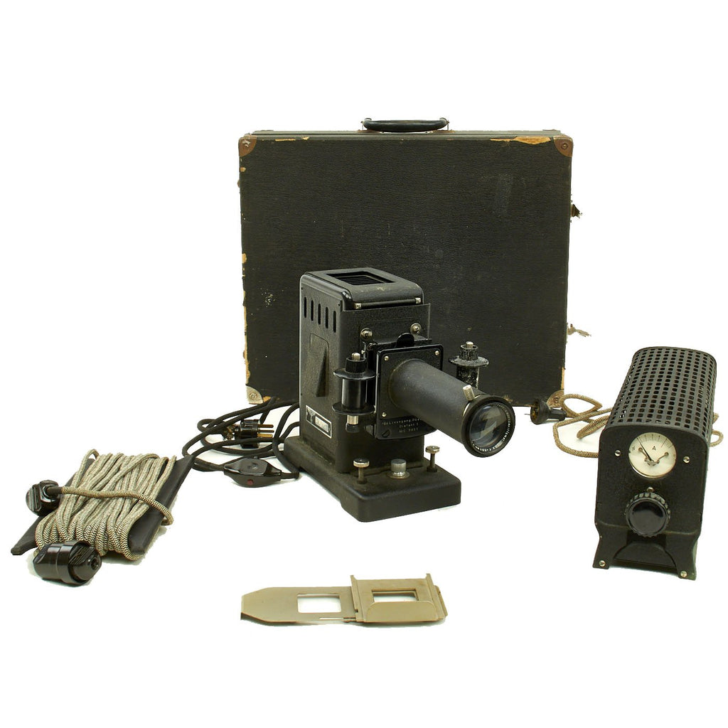 Original German WWII Small Photo Projector Diafant Model I by L.W. Reiser in Case - Kleinbildwerfer Original Items