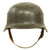 Original German WWII Battlefield Pickup M35 Single Decal SS Helmet with Liner - size 66 Shell Original Items