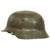 Original German WWII Battlefield Pickup M35 Single Decal SS Helmet with Liner - size 66 Shell Original Items