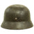 Original German WWII Battlefield Pickup M35 Single Decal SS Helmet with Liner - size 66 Shell Original Items