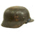 Original German WWII Battlefield Pickup M35 Single Decal SS Helmet with Liner - size 66 Shell Original Items