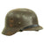 Original German WWII Battlefield Pickup M35 Single Decal SS Helmet with Liner - size 66 Shell Original Items
