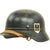 Original German WWII Beaded M40 Double Decal DRK Red Cross Steel Helmet - Q62 Original Items