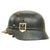 Original German WWII Beaded M40 Double Decal DRK Red Cross Steel Helmet - Q62 Original Items
