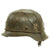 Original German WWII Army Heer M42 Single Decal Chicken Wire Steel Helmet - marked ET64 Original Items