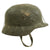 Original German WWII Army Heer M35 Steel Helmet with Post War Chicken Wire - Stamped Q64 Original Items