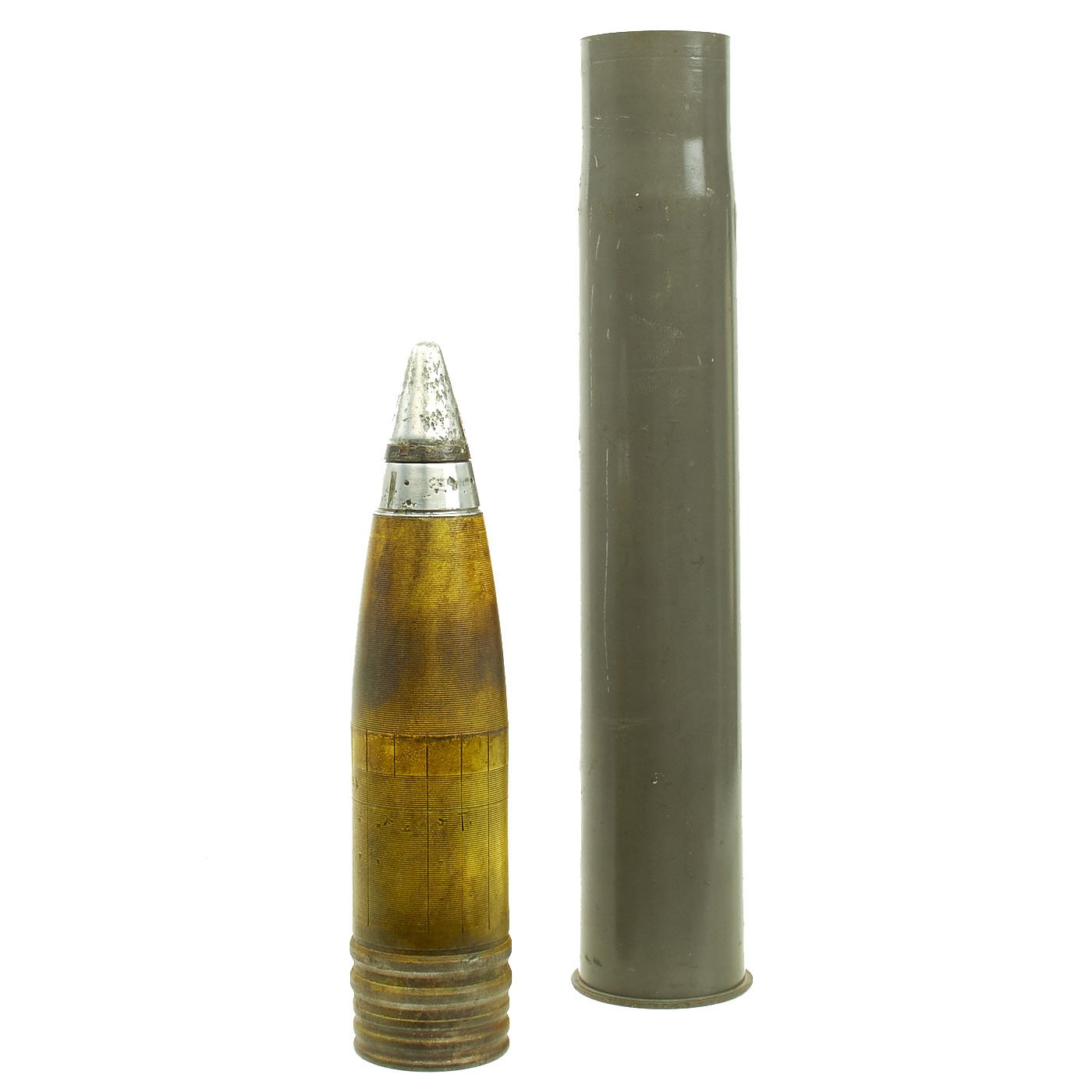 Original German WWII FlaK 88 High Explosive Inert Shell with Steel Cas ...