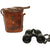 Original British WWII Mk. IV 5X Prism Binoculars with 1942 dated Leather Case Original Items