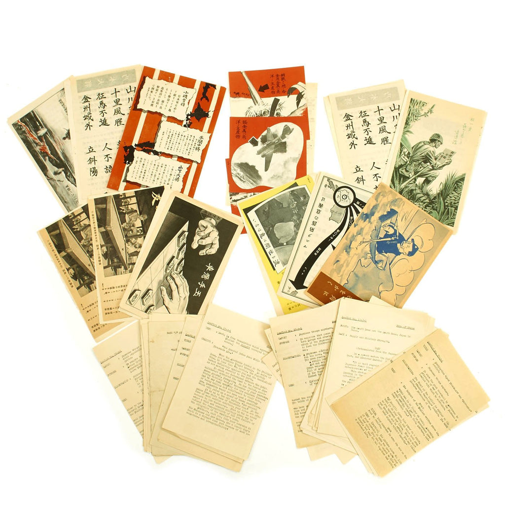 Original U.S. WWII Japanese Pacific Theater Psychological Warfare Leaflet Collection Original Items