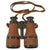 Original WWI U.S. Navy 3 Power Leather Covered Binoculars with Leather Case Original Items