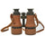 Original WWI U.S. Navy 3 Power Leather Covered Binoculars with Leather Case Original Items