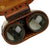 Original WWI U.S. Navy 3 Power Leather Covered Binoculars by Bausch & Lomb with Leather Case Original Items