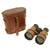 Original WWI U.S. Navy 3 Power Leather Covered Binoculars by Bausch & Lomb with Leather Case Original Items