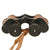 Original WWI & WWII U.S. Navy 6X30 Power Leather Covered Binoculars in Leather Case with Inlaid Compass Original Items