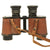 Original WWI & WWII U.S. Navy 6X30 Power Leather Covered Binoculars in Leather Case with Inlaid Compass Original Items