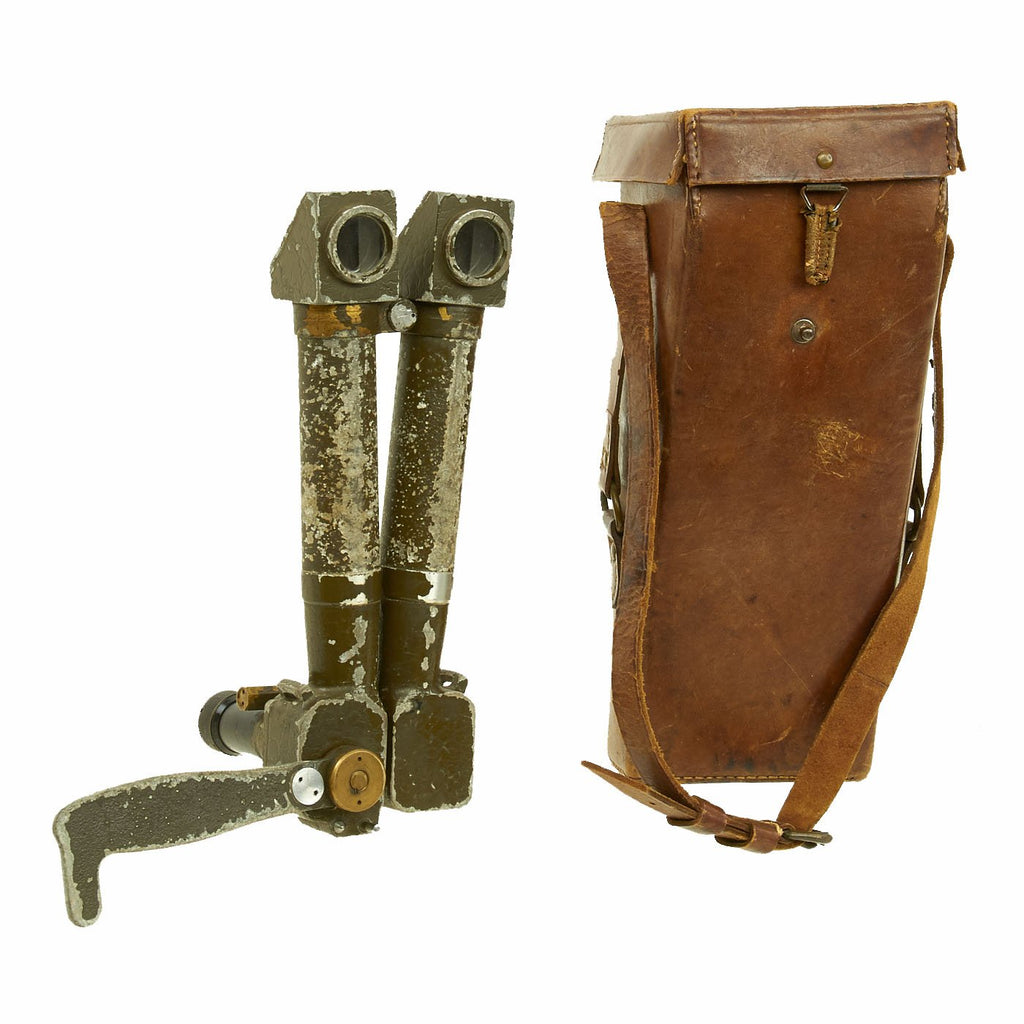 Original French WWI "Rabbit Ears" 8 X 24 Trench Periscope Binoculars by S.R.P.I. with Leather Case Original Items