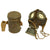 Original Imperial German WWI M1917 Ledermaske Leather Gas Mask with Can and 1918 dated Filter Original Items