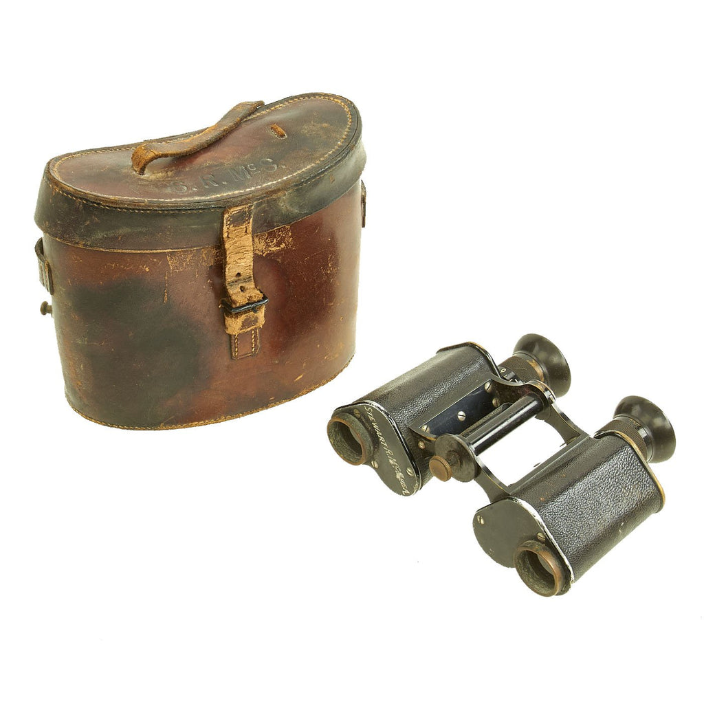 Original German WWI Early Carl Zeiss Feldstecher 8x Field Glass Binoculars in Case - USGI Bring Back Original Items