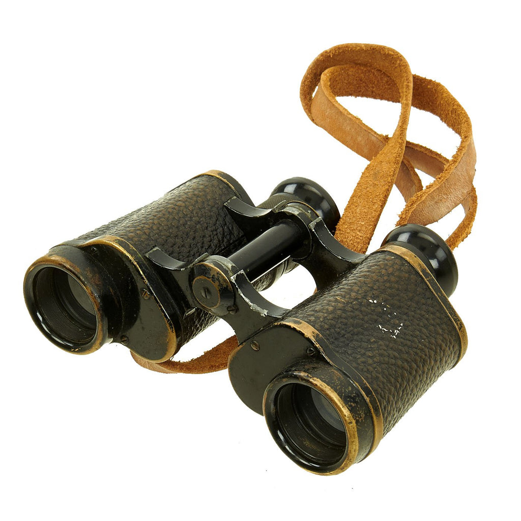 Original German WWII Spindler & Hoyer 6x30 Dienstglas Binoculars with Neck Strap Original Items