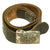 Original German WWII Service Worn SS EM/NCO Leather Belt with Steel Buckle by Overhoff - Schutzstaffel Original Items