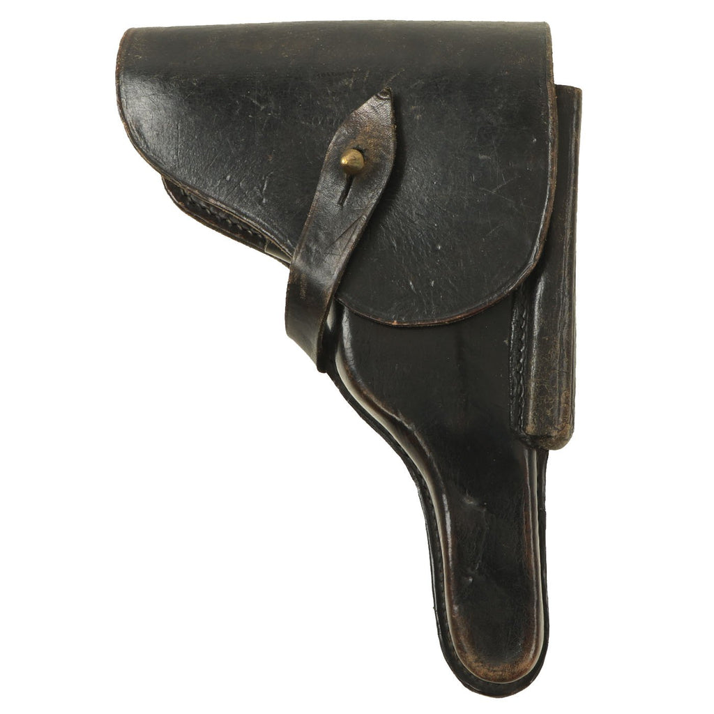 Original Bulgarian WWII P08 Luger Black Leather Holster Original Items