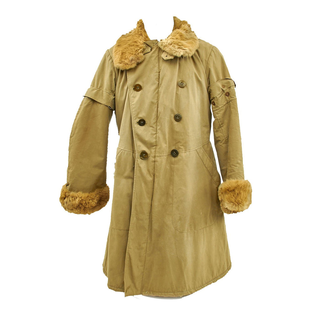 Original Imperial Japanese Army WWII Quilted Fur Lined Winter Coat - Excellent Condition Original Items