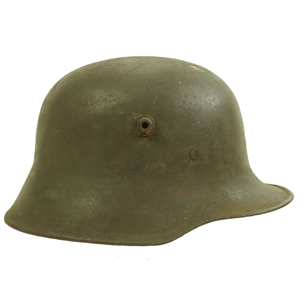 Original Imperial German WWI M18 Stahlhelm Army Helmet with Post War Liner  - marked E.T.64 Original Items