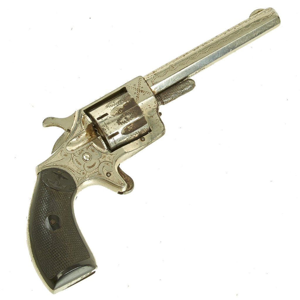 Original U.S. VICTORIA Rimfire .22cal Engraved Nickel Plated Pocket Revolver Serial 925 c. 1885 Original Items