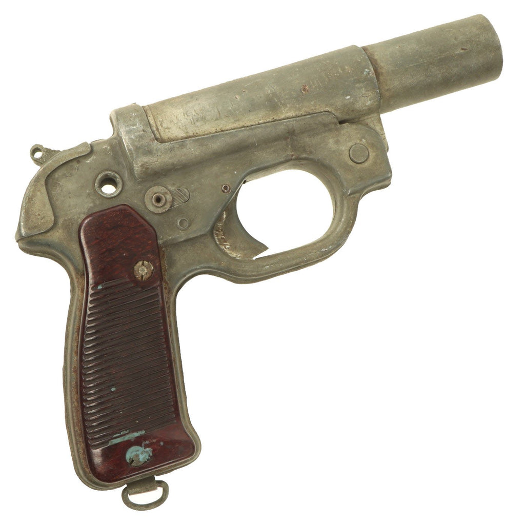 Original German WWII Leuchtpistole 42 Signal Flare Pistol by HASAG with Zinc Finish - Serial 1570 Original Items