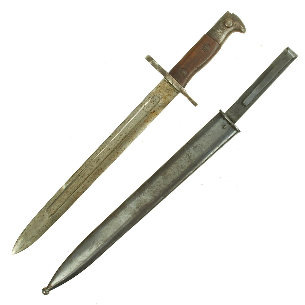 Original U.S. Pre-WWI M1892 Bayonet and Scabbard for Springfield Krag-Jørgensen Rifles - dated 1894 Original Items