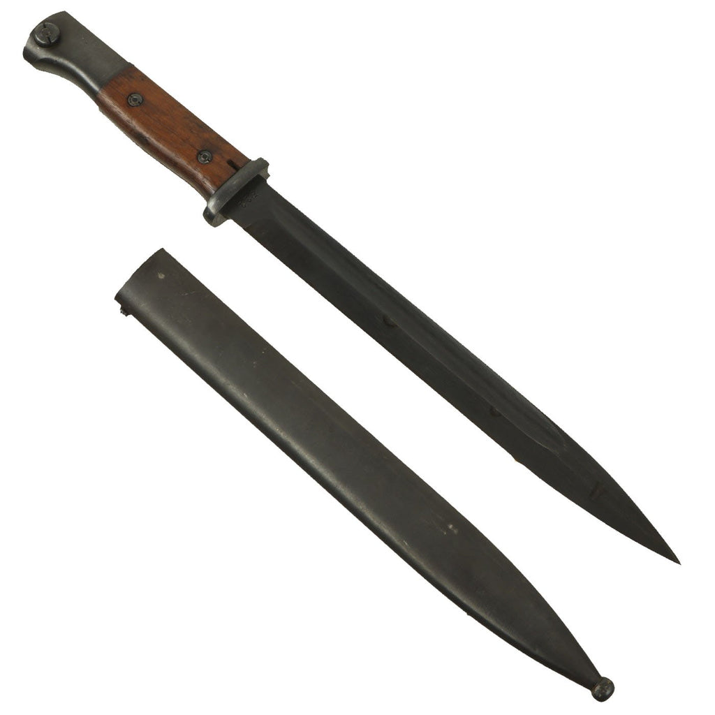 Original German WWII Commercial 98k Bayonet by ALCOSO with Scabbard - circa 1940-1943 Original Items
