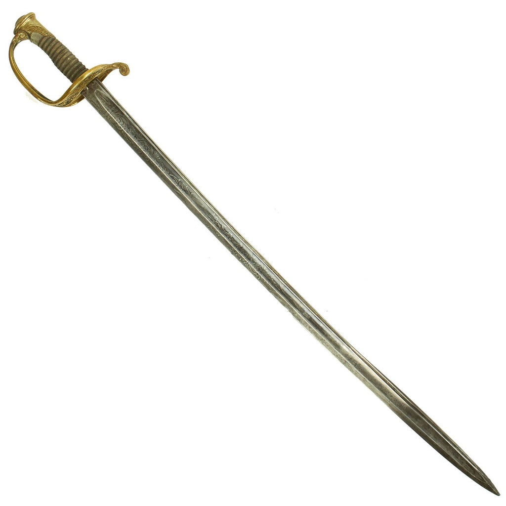 Original French 19th Century Triple Etched Infantry Officers Sword by Klingenthal Coulaux & Cie Original Items