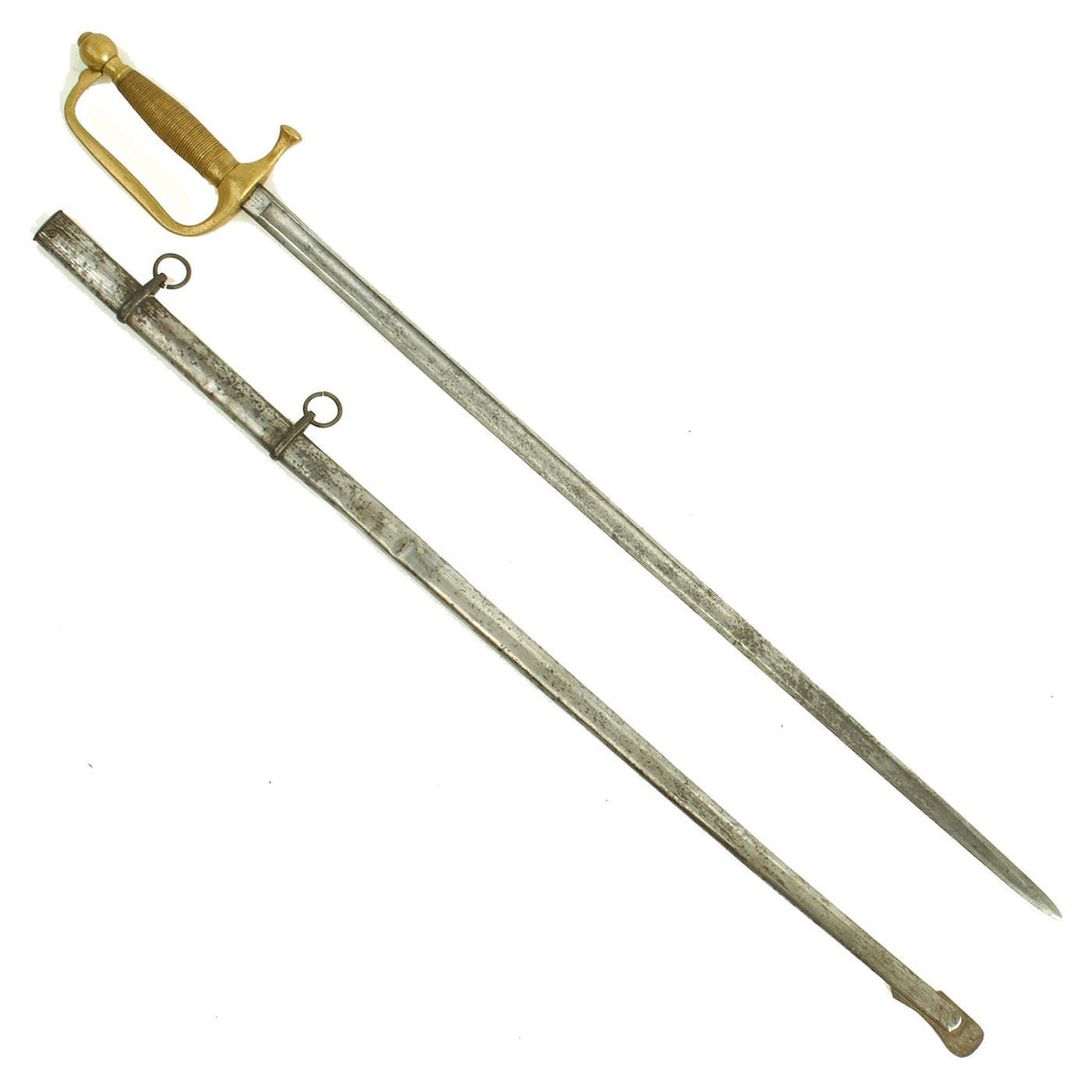 Original U.S. Civil War M-1840 Musicians Sword with Scabbard by Ames Mfg. Co. - Dated 1863 Original Items