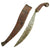 Original U.S. WWII Bring Back Philippine Moro Curved Blade Knife with Carved Scabbard Original Items