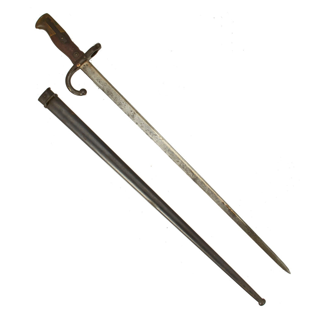Original French M1874 Gras Bayonet by St. Étienne with Serial Number Matching Scabbard- Dated 1875 Original Items