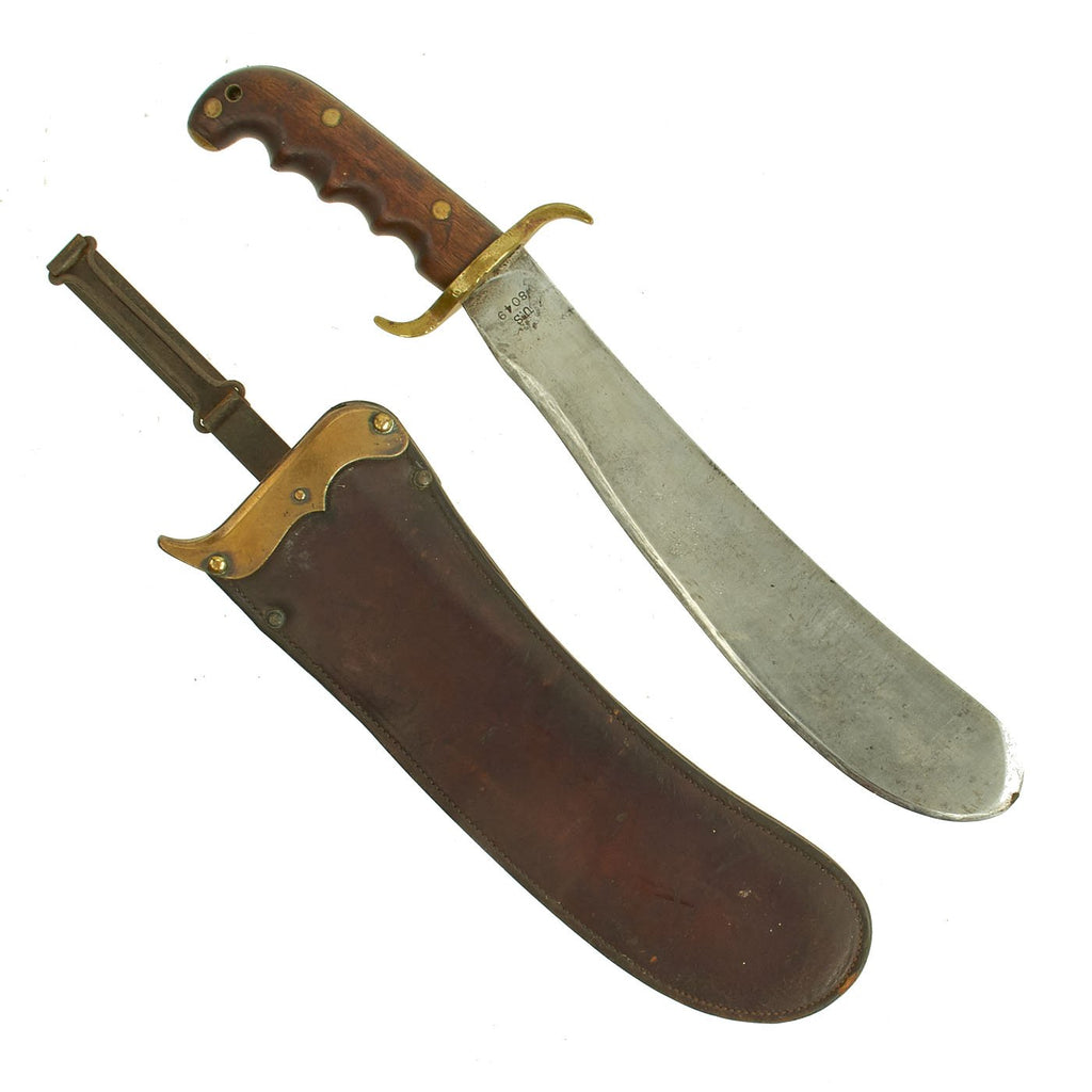 Original U.S. WWI Model 1904 Hospital Corps Bolo Knife by Springfield Armory Scabbard - dated 1908 Original Items