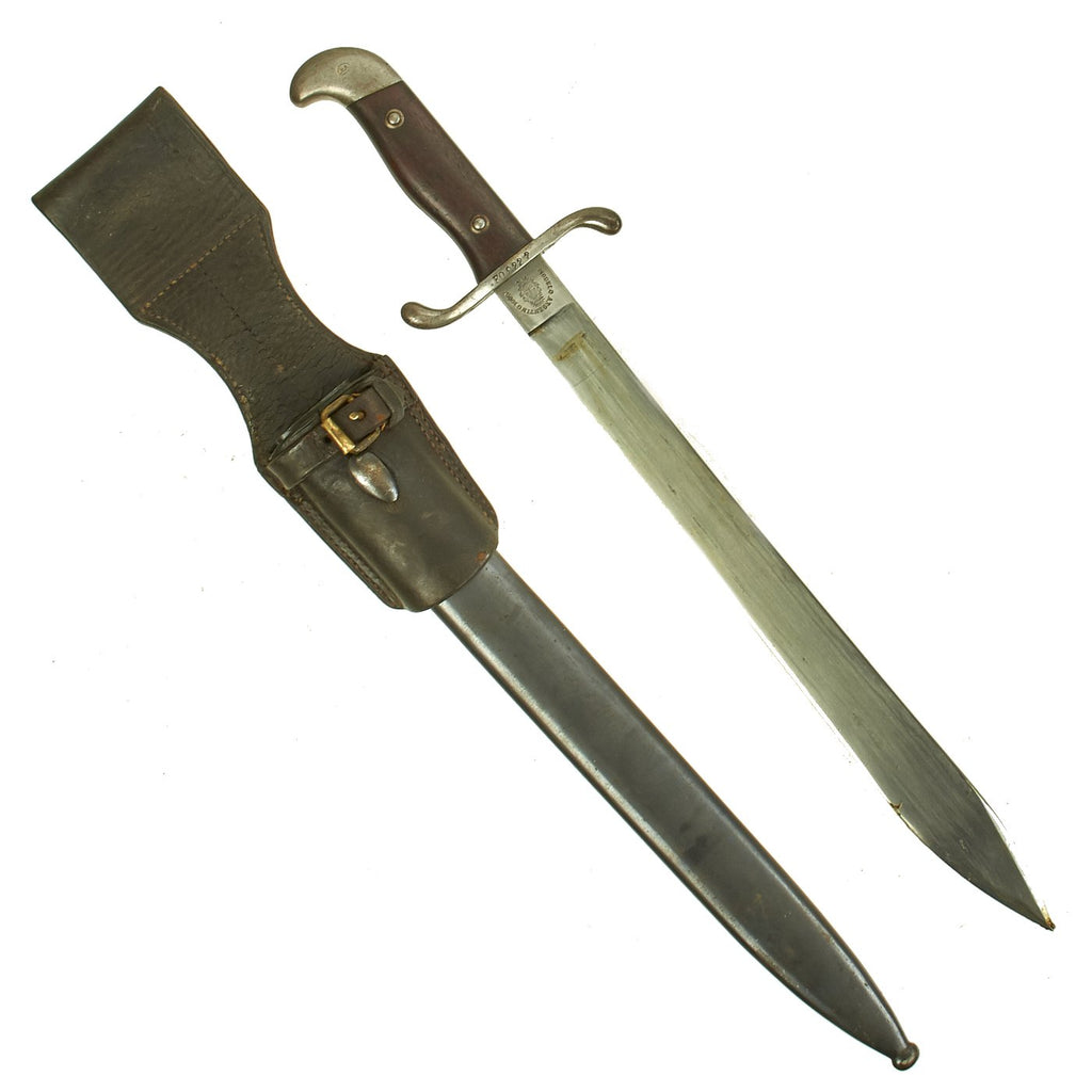 Original German Manufactured Argentine Mauser Model 1909 Artillery Short Sword with Scabbard & Frog Original Items