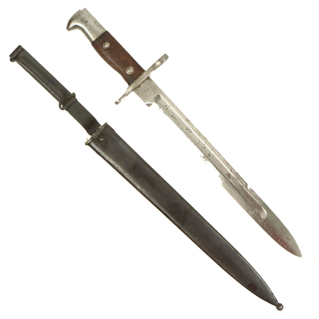 Original U.S. Pre-WWI M1892 Bayonet and Scabbard for Springfield Krag-Jørgensen Rifles - dated 1900 Original Items