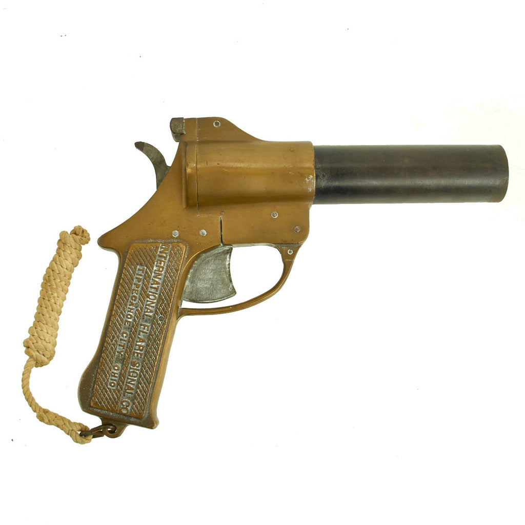 Original U.S. WWII International Flare Signal Company Brass-Framed Pistol - Dated Sep. 1943 Original Items
