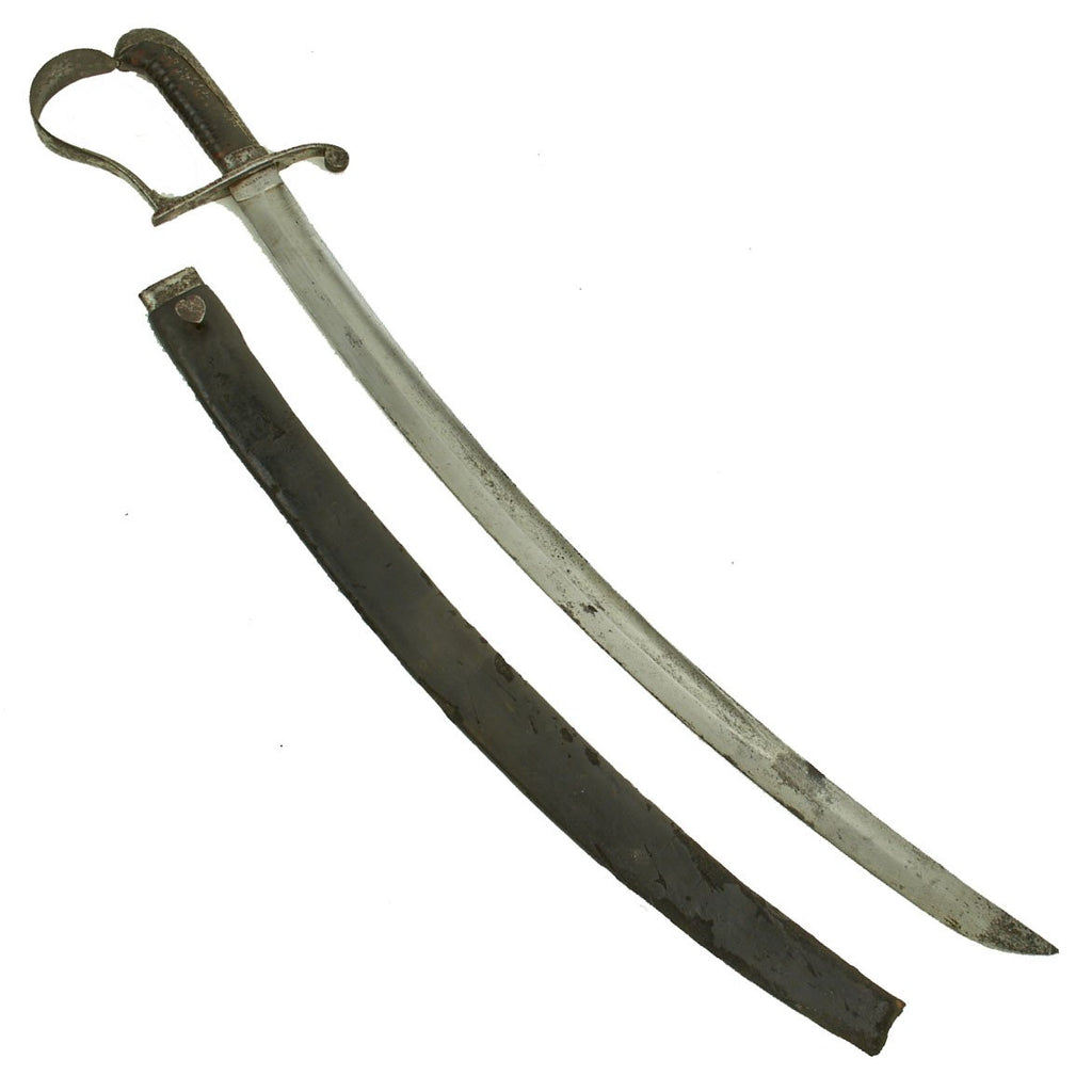 Original Austrian Empire Naval Cutlass marked Mittel with Partial Scabbard - dated 1852 International Military Antiques