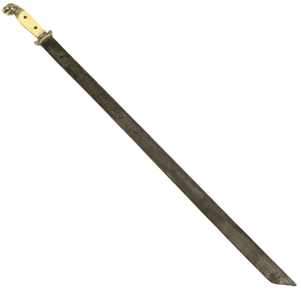 Original Spanish American War Era Spanish Officers Pioneer Machete Sword with Bone Handle Original Items