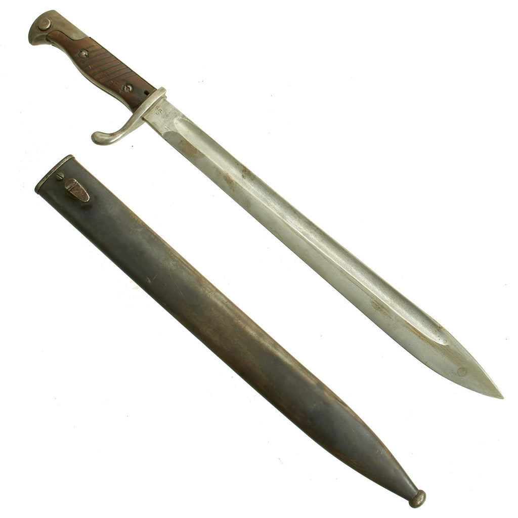 Original German WWI M1898/05 n/A Butcher Bayonet by F. Koeller & Co. with Scabbard - Dated 1918 Original Items