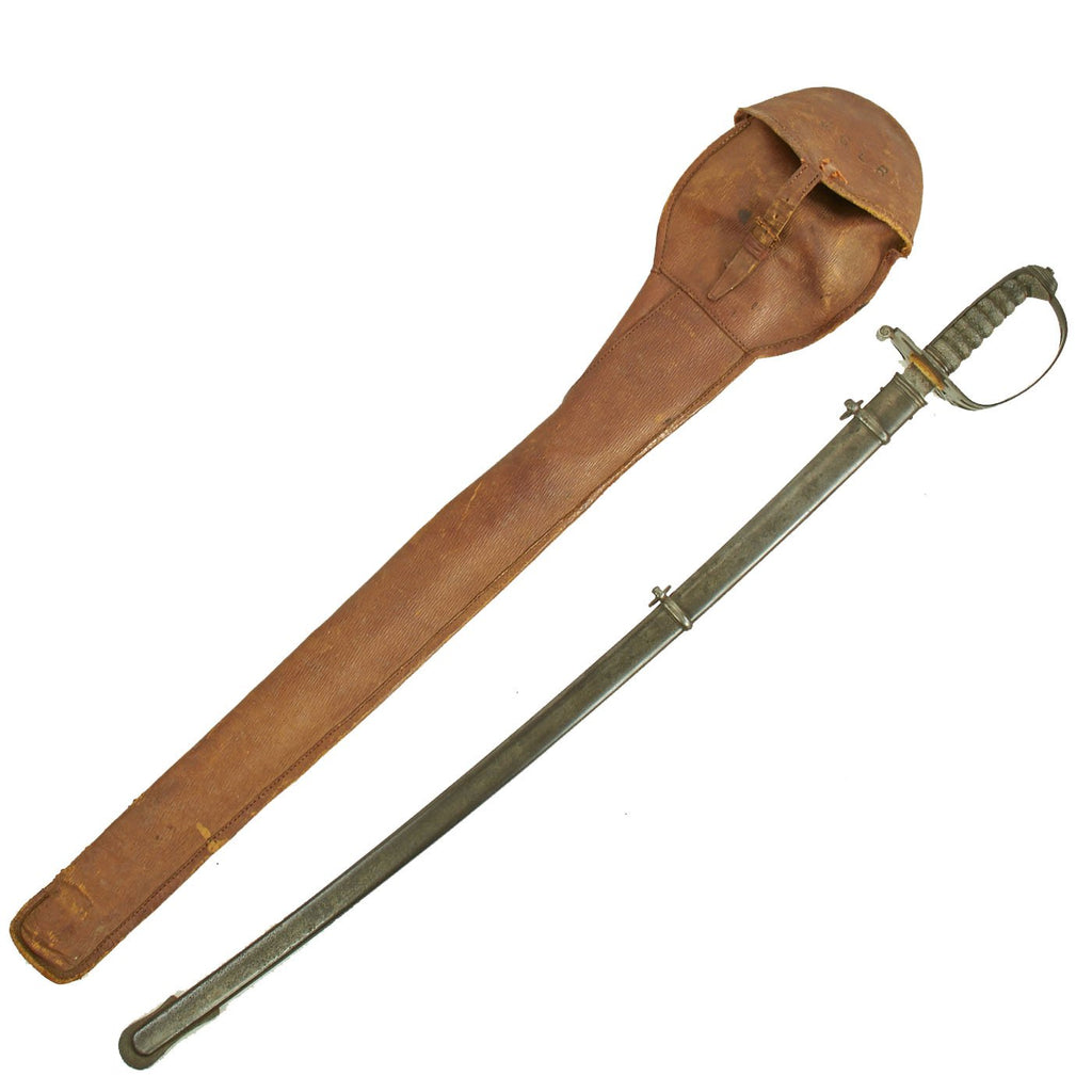 Original British Victorian P-1845 Volunteer Rifles Officer's Sword by S.&S. Smith with Scabbard & Leather Cover Original Items