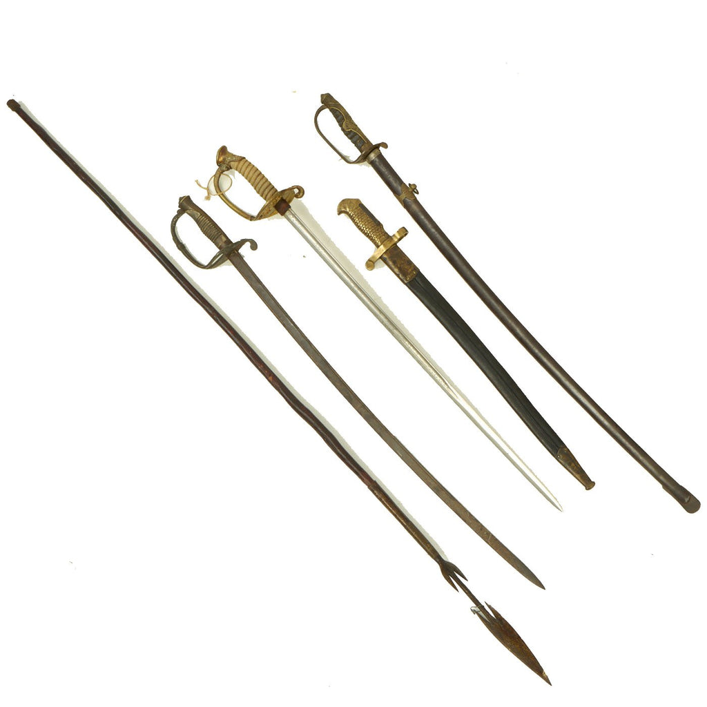 Original 19th & 20th Century Lot of 5 Edged Weapons - Various Countries and Styles Original Items