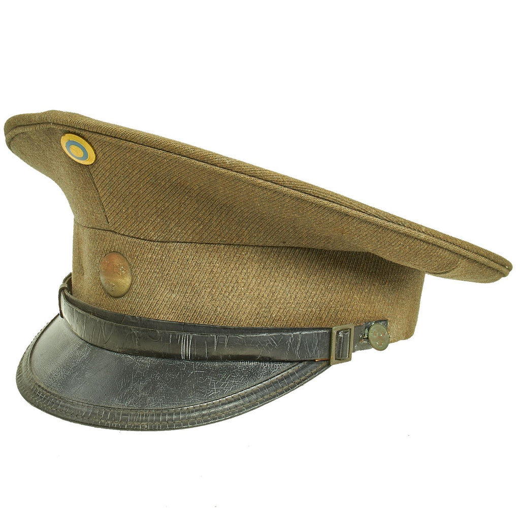 Original Swedish WWII Army Officer Peaked Visor Cap Original Items